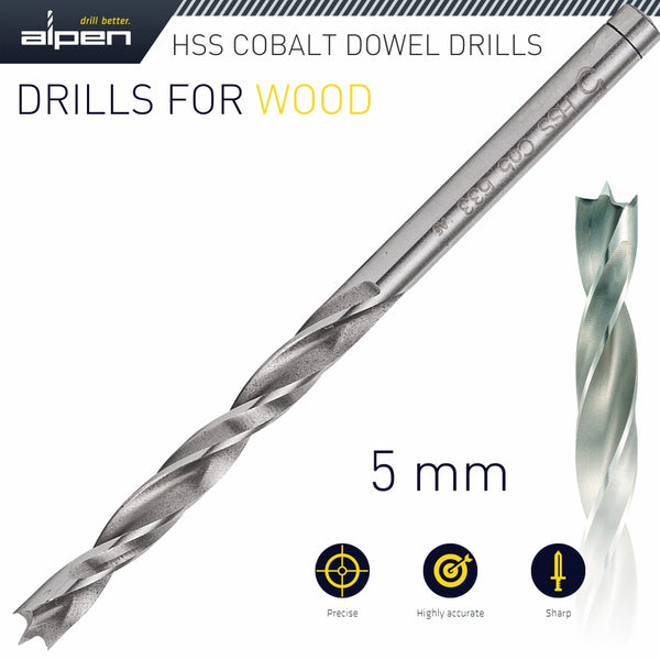 HSS COBALT WOOD DRILL BIT 5MM - Power Tool Traders