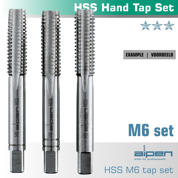 HAND TAP SET IN POUCH M6 HSS 1.0MM PITCH - Power Tool Traders