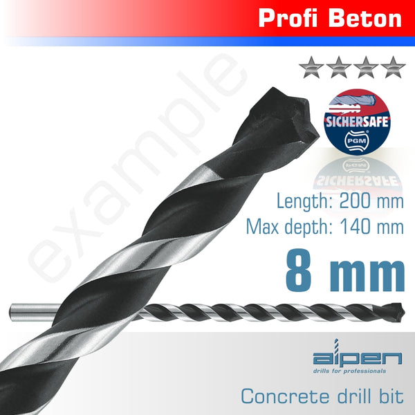 CONCRETE PROFI DRILL BIT 8.0 X 200MM - Power Tool Traders