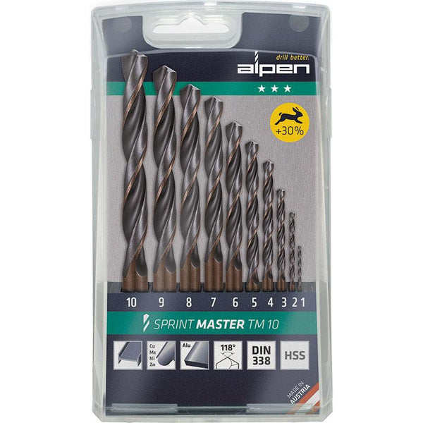 ALPEN SPRINT MASTER TM10 10-PCS 1 -10 X 1MM SET - Power Tool Traders