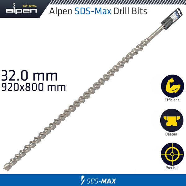 SDS MAX DRILL BIT 920X800 32MM - Power Tool Traders