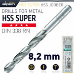 HSS SUPER DRILL BIT 8.2MM BULK - Power Tool Traders