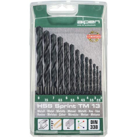 HSS SPRINT DRILL BIT SET 13 PIECE 2-8MM X 0.5 - Power Tool Traders