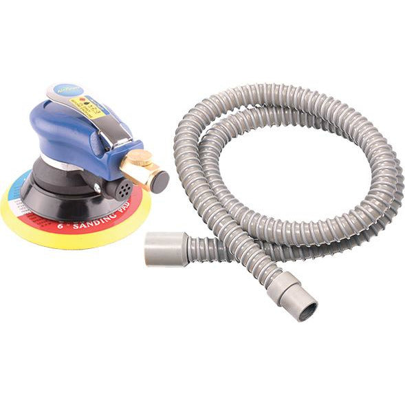 AIR ORBITAL SANDER 150MM WITH DUST EXTRACTION - VELCRO PAD 2.4 MM ORBI - Power Tool Traders