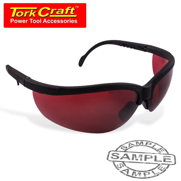 SAFETY EYEWEAR GLASSES RED LENS - Power Tool Traders