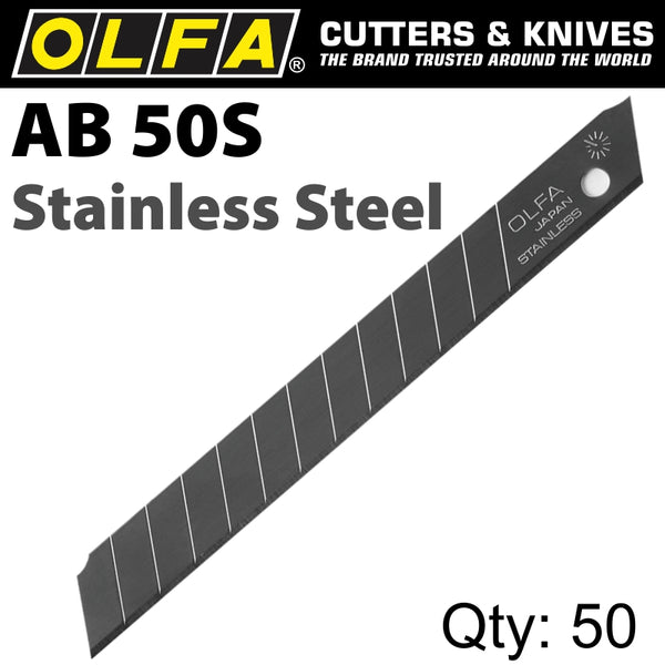 OLFA BLADES STAINLESS STEEL 50/PACK 9MM - Power Tool Traders
