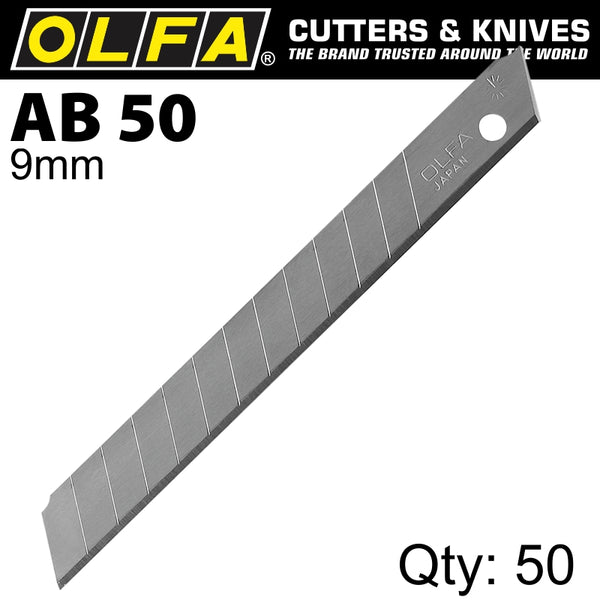 OLFA BLADES AB-50 50/PACK 9MM - Power Tool Traders