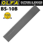 OLFA SCRAPER BLADES X10 FOR BSR200 & BSR300 100MMX0.5MM - Power Tool Traders