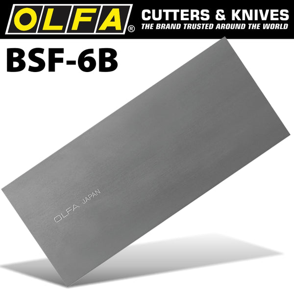 OLFA SCRAPER BLADES EXTRA HEAVY DUTY X6 FOR BSR200&BSR300 100MMX0.45MM - Power Tool Traders