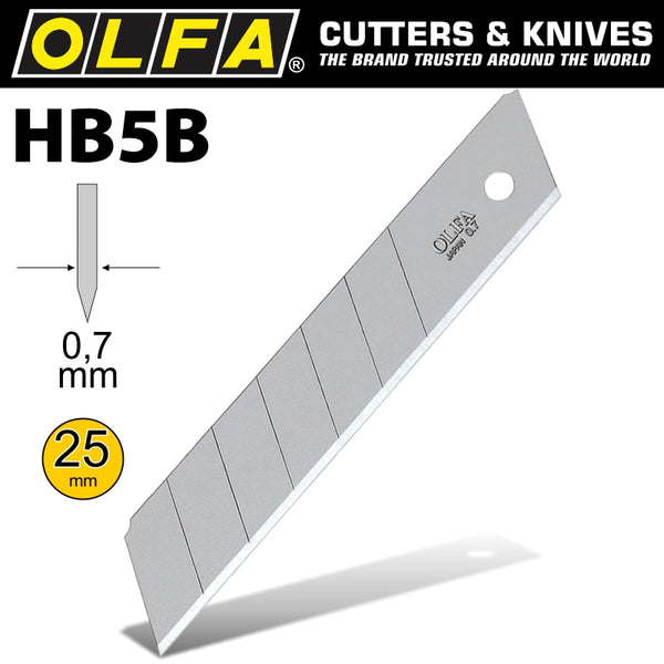 OLFA BLADES HB-5B 5/PACK 25MM - Power Tool Traders