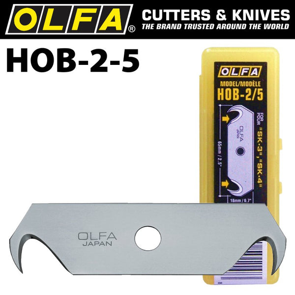 OLFA HOOK BLADES FOR SK3/SK4/UTC1  5/PK PLASTIC CASE - Power Tool Traders