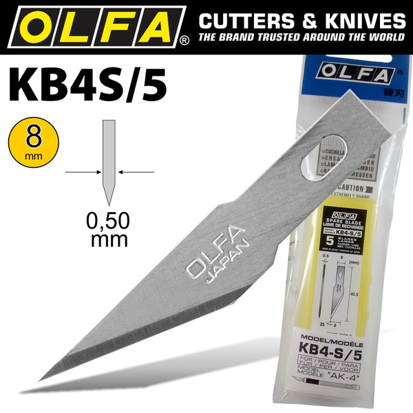 OLFA PRECISION ART BLADE 5/PACK 8MM - Power Tool Traders
