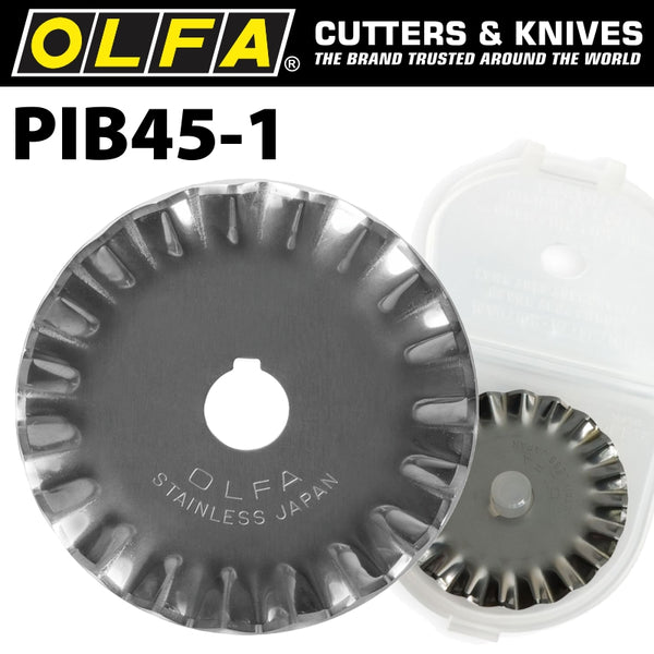 OLFA BLADES ROTARY PINKING CUTTER 1/PK 45MM - Power Tool Traders