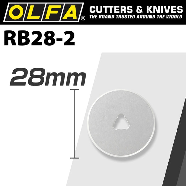 OLFA BLADES ROTARY RB28-2 2/PACK 28MM - Power Tool Traders