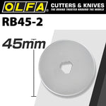 OLFA BLADES ROTARY RB45-2 2/PACK 45MM - Power Tool Traders