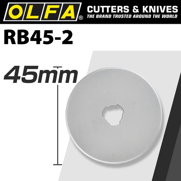 OLFA BLADES ROTARY RB45-2 2/PACK 45MM - Power Tool Traders
