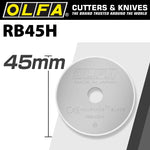 OLFA ENDURANCE BLADE FOR ROTARY CUTTER  RB45-1 1/PACK 45MM - Power Tool Traders