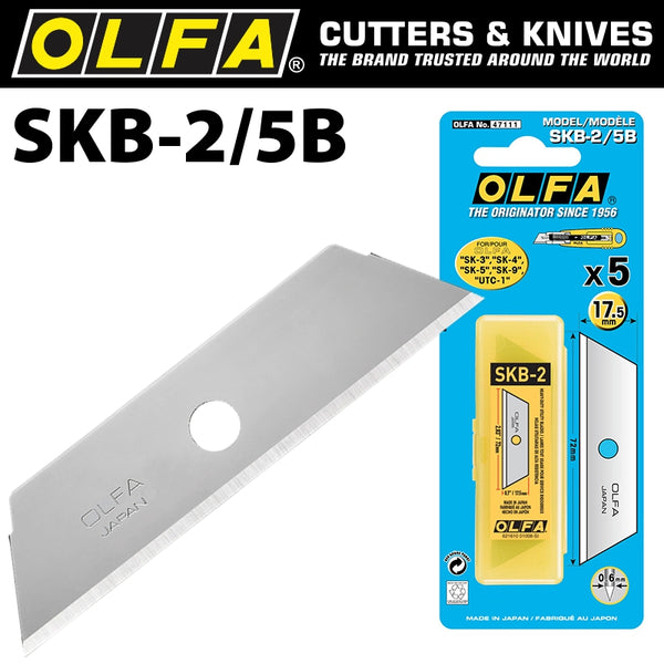 OLFA BLADES SKB-2 5/PACK FOR UTC1 CUTTER 17.5MM - Power Tool Traders