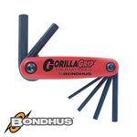 HEX END FOLD UP WRENCH 7PC 1.5-6MM GORILLAGRIP - Power Tool Traders