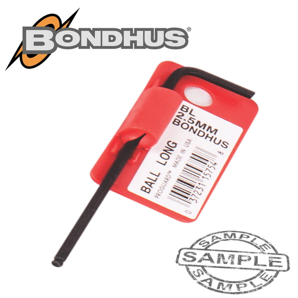 HEX BALL END L-WRENCH 2.5MM PROGUARD SINGLE BONDHUS - Power Tool Traders
