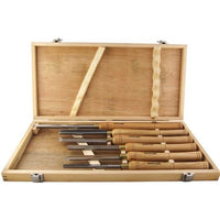 CHISEL SET WOOD TURNING HSS 6 PIECE WOODEN CASE - Power Tool Traders