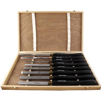 CHISEL SET WOOD TURNING HSS 8 PIECE WOODEN CASE - Power Tool Traders