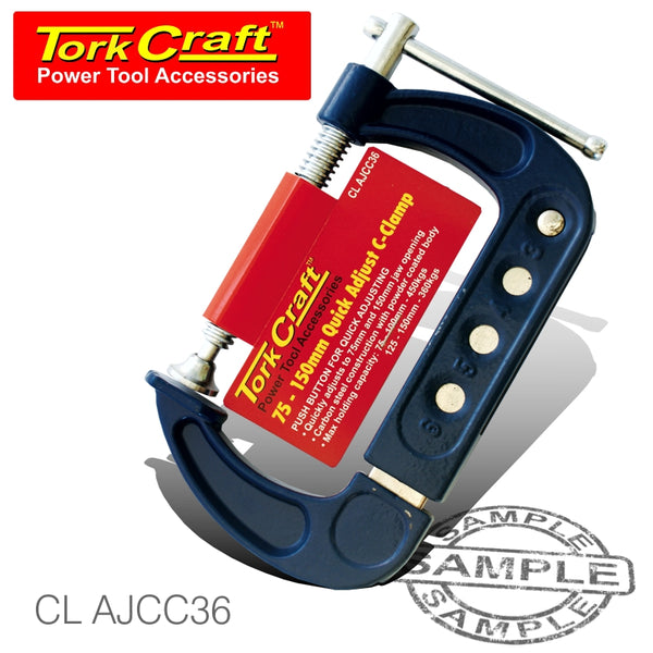 ADJUSTABLE C CLAMP 75MM - 150MM QUICK - Power Tool Traders