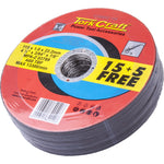 15+ 5 FREE CUTTING DISC STEEL 115 x 1.0 x 22.2MM - Power Tool Traders