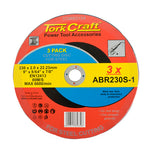 CUTTING DISC (3 PK) STEEL 230X2.0X22.23MM (ABR230S-1) - Power Tool Traders