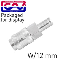 UNIVERSAL QUICK COUPLER W/12MM HOSE TAIL - Power Tool Traders