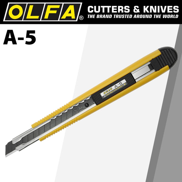 OLFA ONE WAY LOCK CUTTER WITH BLACK BLADE SNAP OFF KNIFE - Power Tool Traders