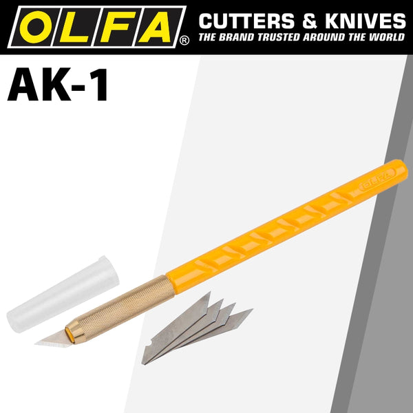 OLFA CUTTER MODEL AK-1 ART KNIFE X25 SPARE BLADES - Power Tool Traders