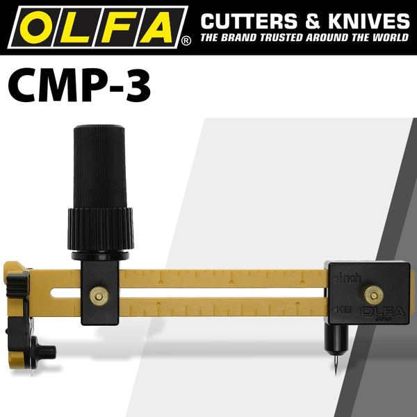 OLFA COMPASS CUTTER WITH 18MM ROTARY BLADE - Power Tool Traders