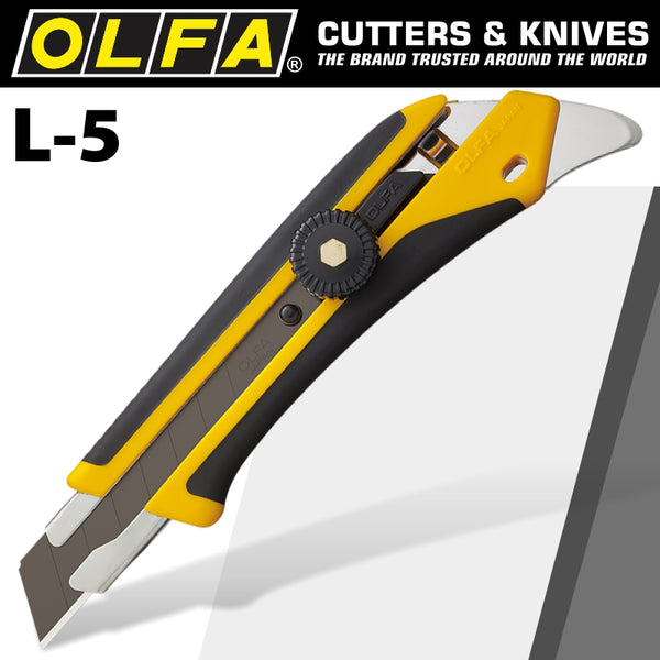 OLFA CUTTER HEAVY DUTY WITH REAR PICK & COMFORT HANDLE SNAP OFF KNIFE - Power Tool Traders