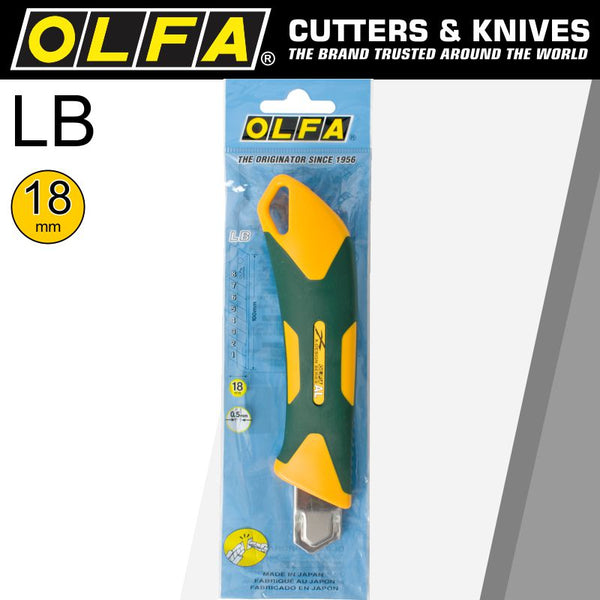 OLFA 18MM HEAVY DUTY CUTTER WITH AUTO LOCK GREEN - Power Tool Traders