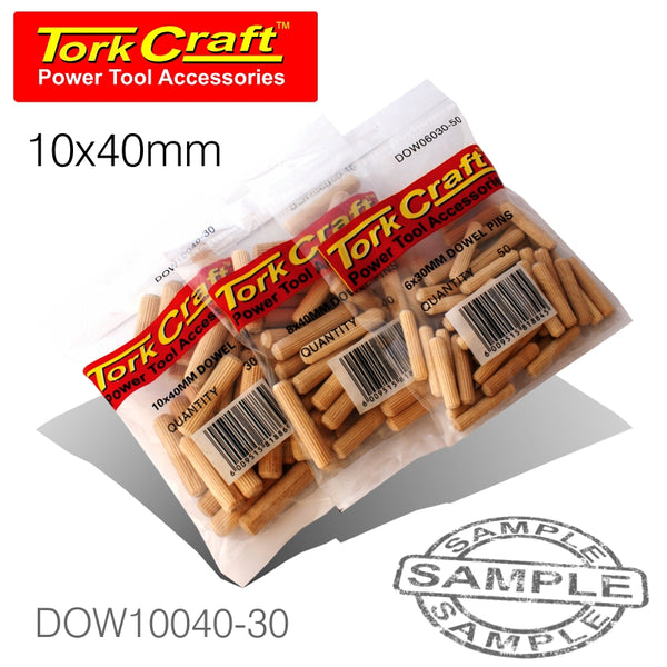 DOWELS 10 X 40MM 30 PER BAG - Power Tool Traders