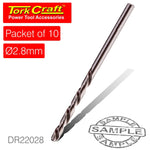 DRILL BIT HSS INDUSTRIAL 2.8MM 135DEG PACKET OF 10 - Power Tool Traders