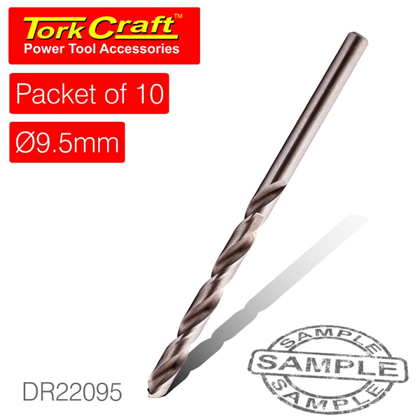 DRILL BIT HSS INDUSTRIAL 9.5MM 135DEG PACKET OF 10 - Power Tool Traders