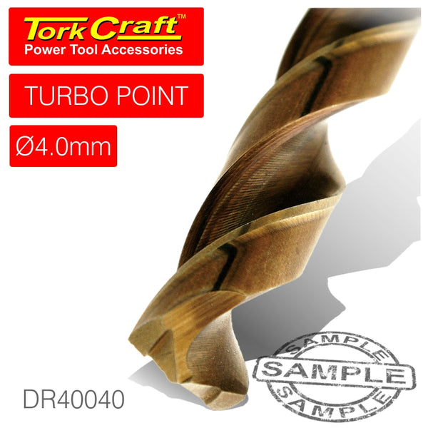 DRILL BIT HSS TURBO POINT 4.0MM 1/CARD - Power Tool Traders