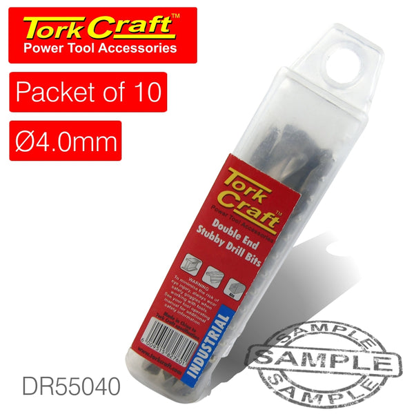 DOUBLE END STUBBY HSS 4MM PACKET OF 10 - Power Tool Traders