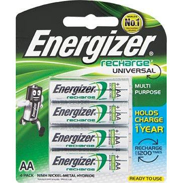 ENERGIZER RECHARGE: 2000 MAH AA - 4 PACK - Power Tool Traders