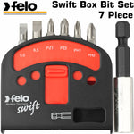 FELO SWIFT BOX BIT SET 7PCE 6 X BITS & 1 X BIT HOLDER - Power Tool Traders