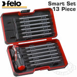 FELO SMART SET 13PCS 48 IN 1 SCREWDRIVER T- HANDLE IN STRONGBOX 1/4' - Power Tool Traders