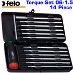 FELO 100 TOR. S/DRIVER SET 14PCS 1.5-3.0NM BLUE METAL BOX - Power Tool Traders