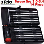 FELO 100 TOR. S/DRIVER SET 14PCS 3.0-5.4NM RED METAL BOX - Power Tool Traders