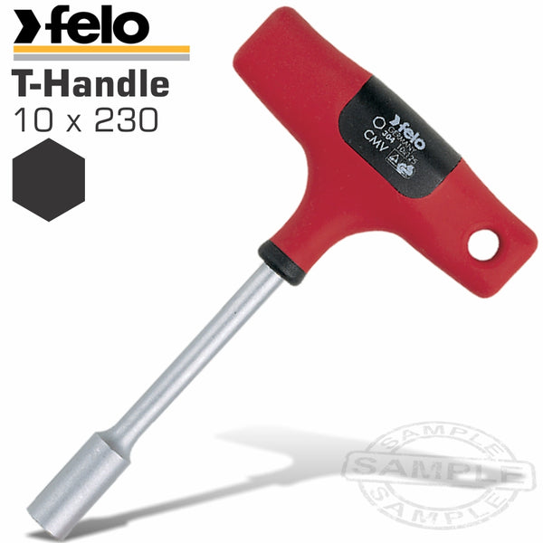 FELO 304 10X230 NUT DRIVER T-HANDLE - Power Tool Traders