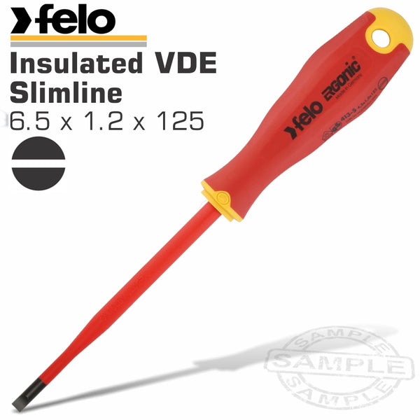 FELO 413 SL6.5X1.2X125 S/DRIVER ERGONIC SLIMLINE INSULATED VDE - Power Tool Traders
