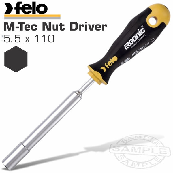 FELO 428 5.5X110 NUT DRIVER ERGONIC MAGNETIC - Power Tool Traders