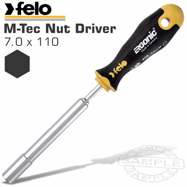 FELO 428 7.0X110 NUT DRIVER ERGONIC MAGNETIC - Power Tool Traders