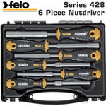 FELO 428 NUT DRIVER SET 6PC ERGONIC MAGNETIC HARD CASE - Power Tool Traders